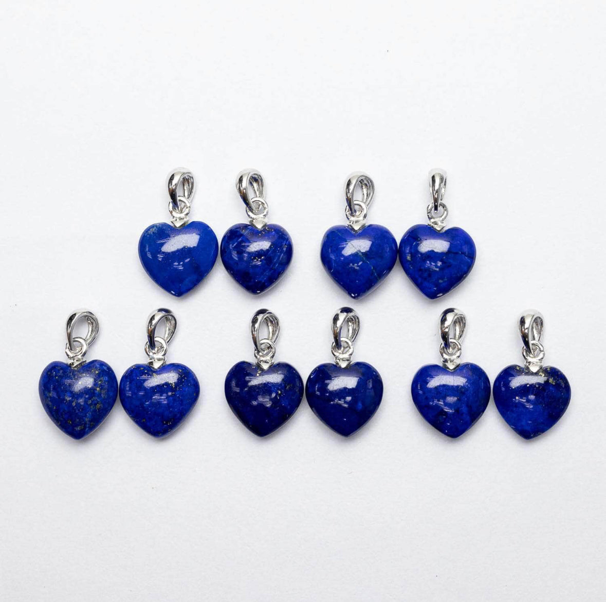 Lapis Lazuli Heart 925 Silver Pendant 10mm
(Inner Wisdom, Royal Insight)