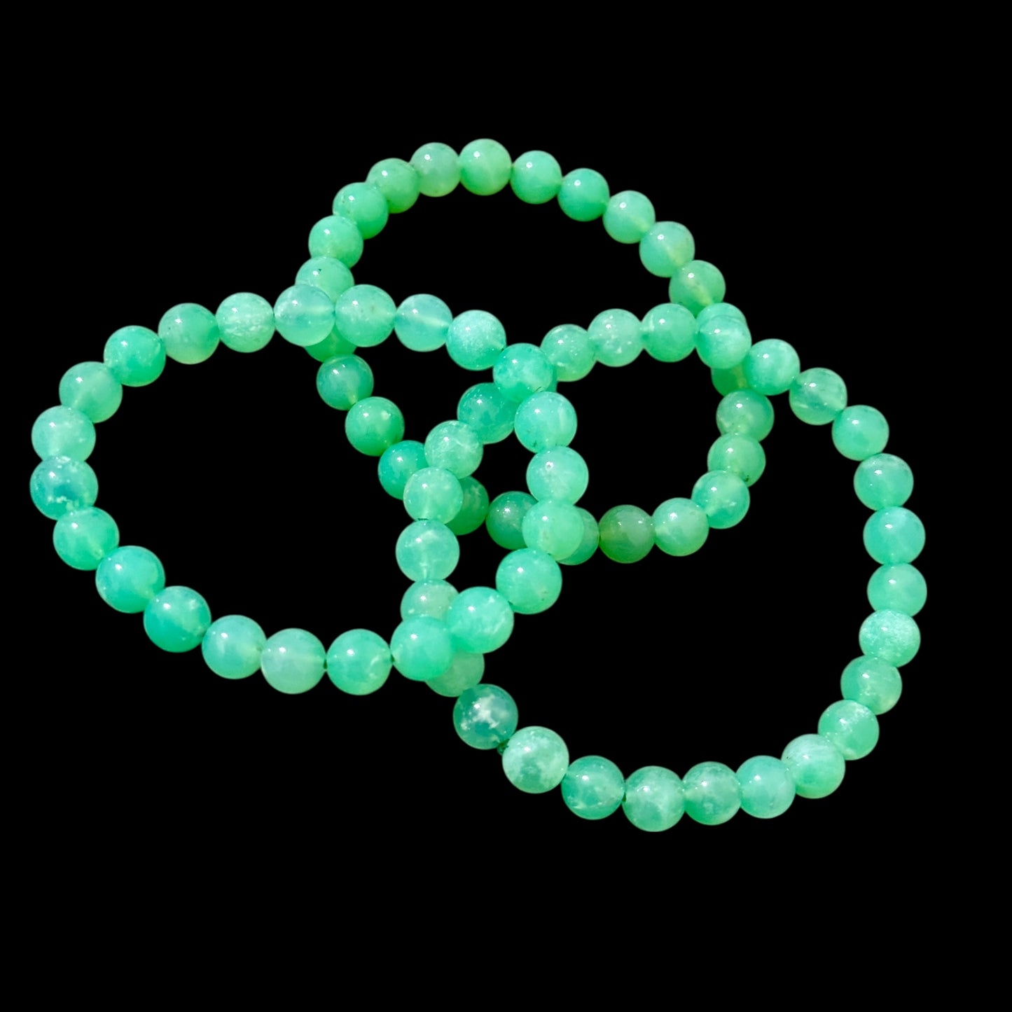 Chrysoprase Premium Top Grade 7mm Bracelet (Encoded & Attuned) Super Lucky Stone 🍀