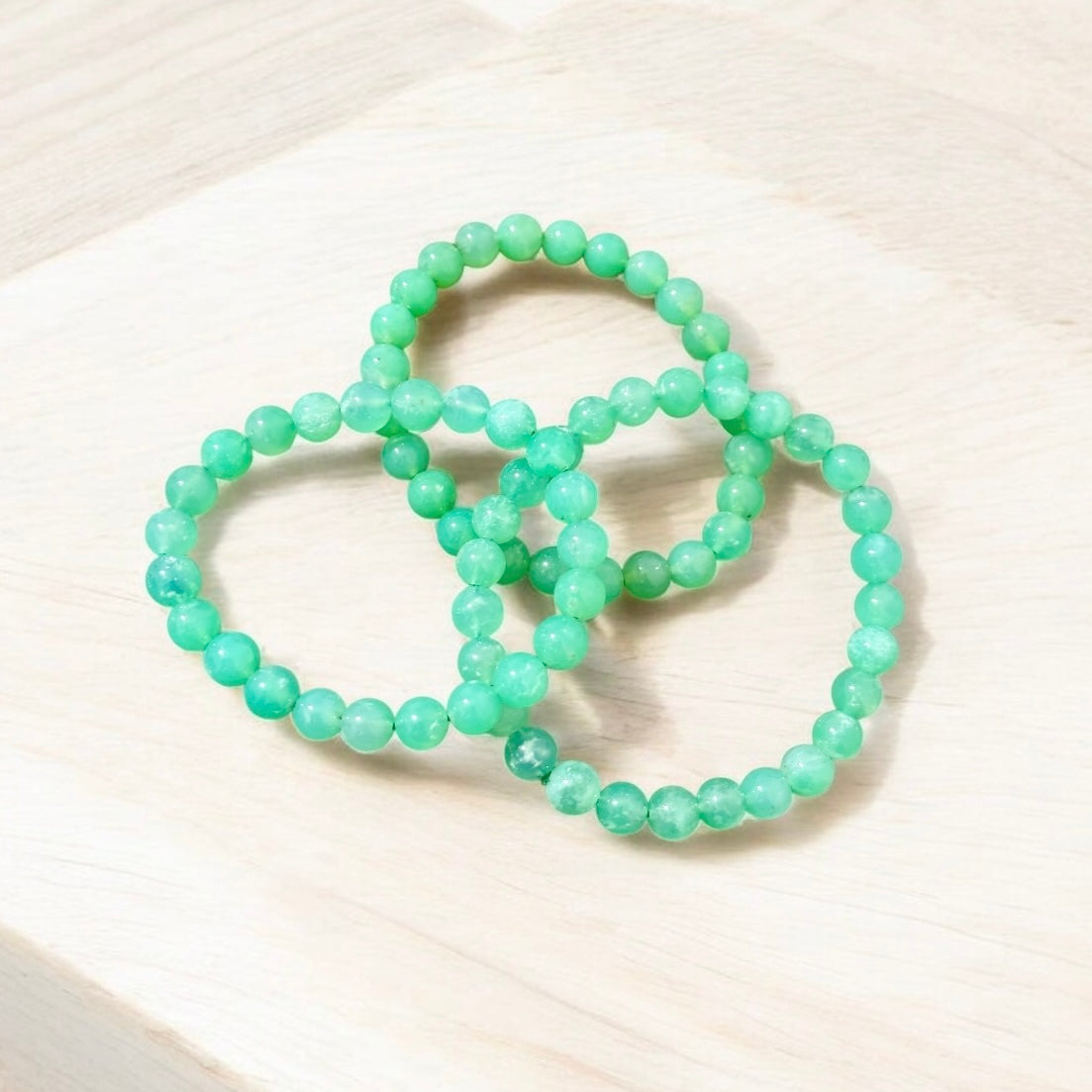 Chrysoprase Premium Top Grade 7mm Bracelet (Encoded & Attuned) Super Lucky Stone 🍀