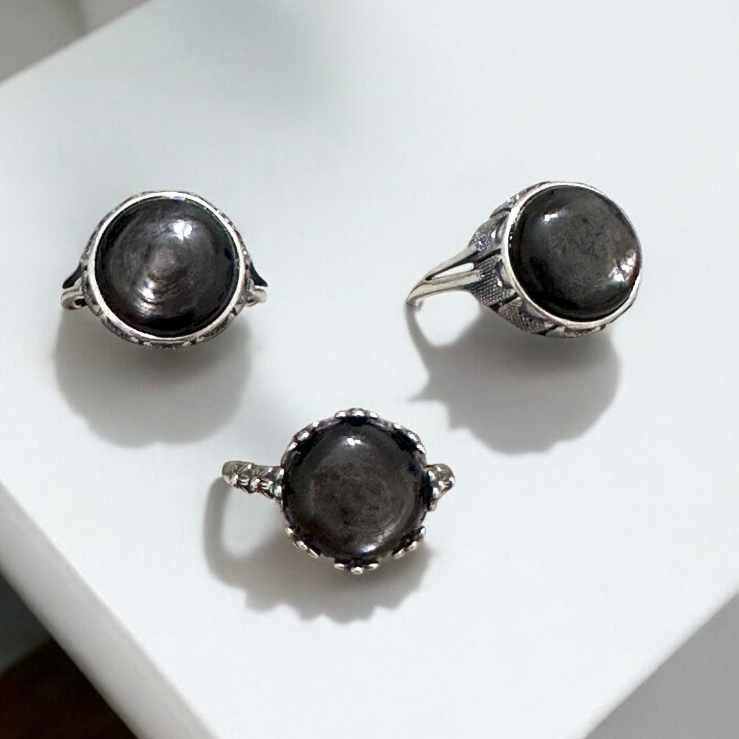 Hypersthene Vintage Adjustable Ring 925 Silver (AAAAAAAA GRADE)