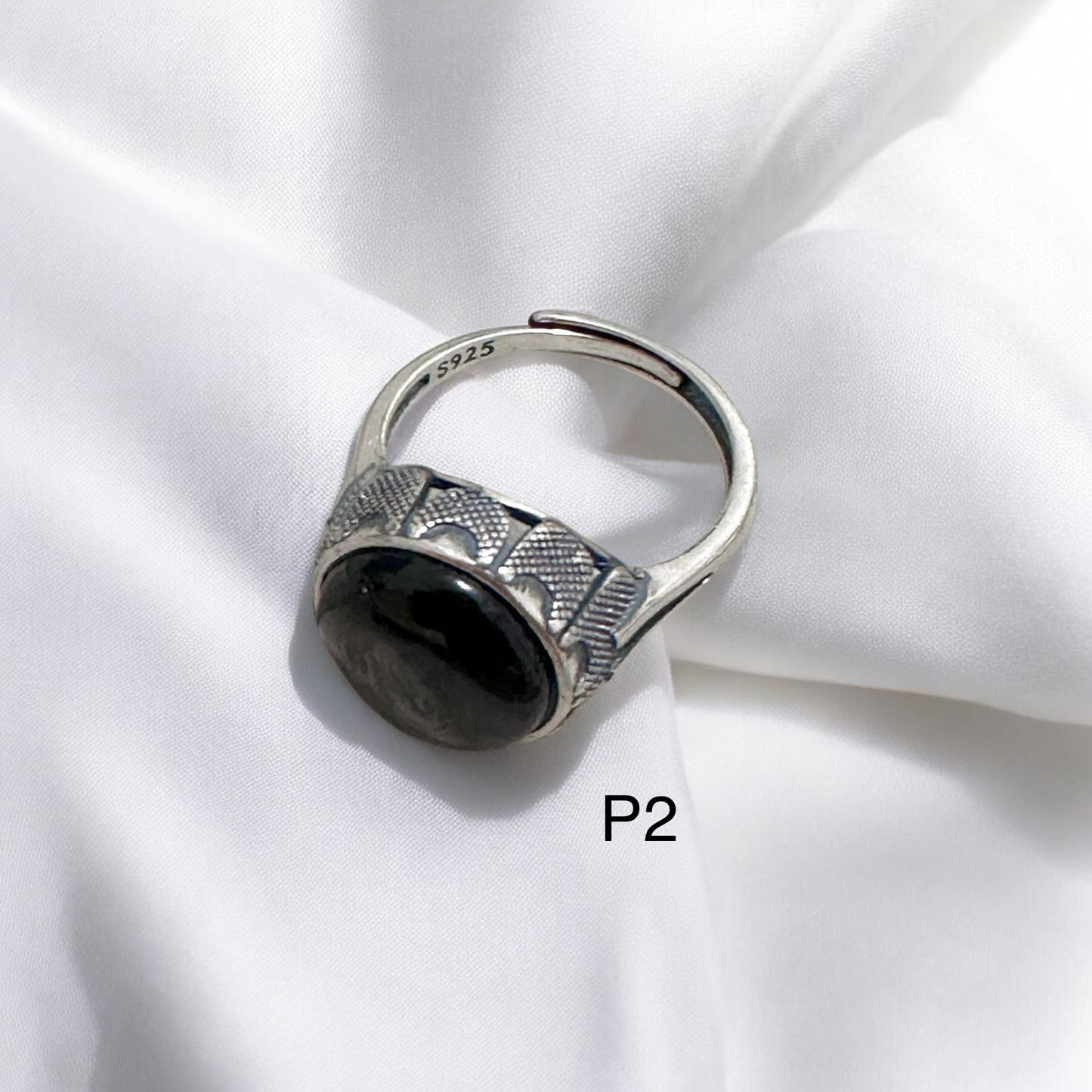Hypersthene Vintage Adjustable Ring 925 Silver (AAAAAAAA GRADE)