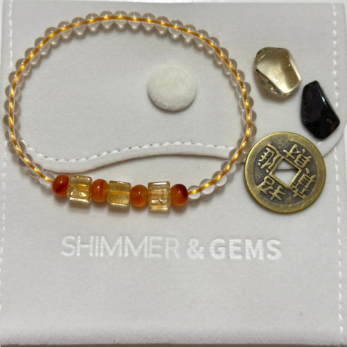 Wealth Support Trio by Audrey (Lightfield Healing + Pocket Stones + Bracelet) Pre-coded & Activated