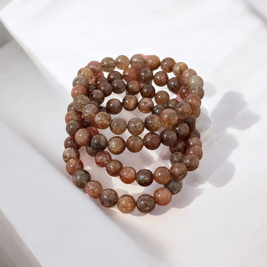 Black Gold Rutile Super 7 Bracelet (Multidimensional Grounding • Abundance Codes • Alchemical Mastery) Sacred Technology Collection