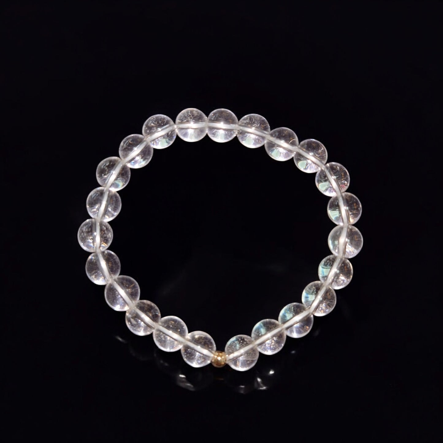 Clear Quartz with 14k Gold-Filled Bead (8mm) lightcoded & attuned