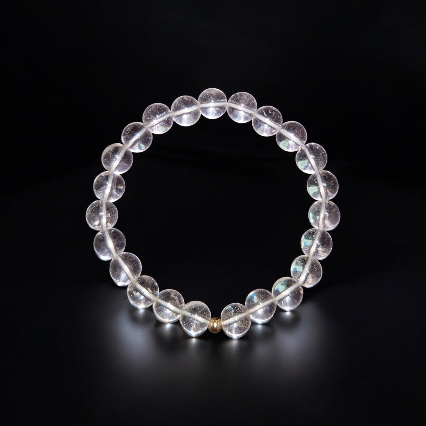 Clear Quartz with 14k Gold-Filled Bead (8mm) lightcoded & attuned