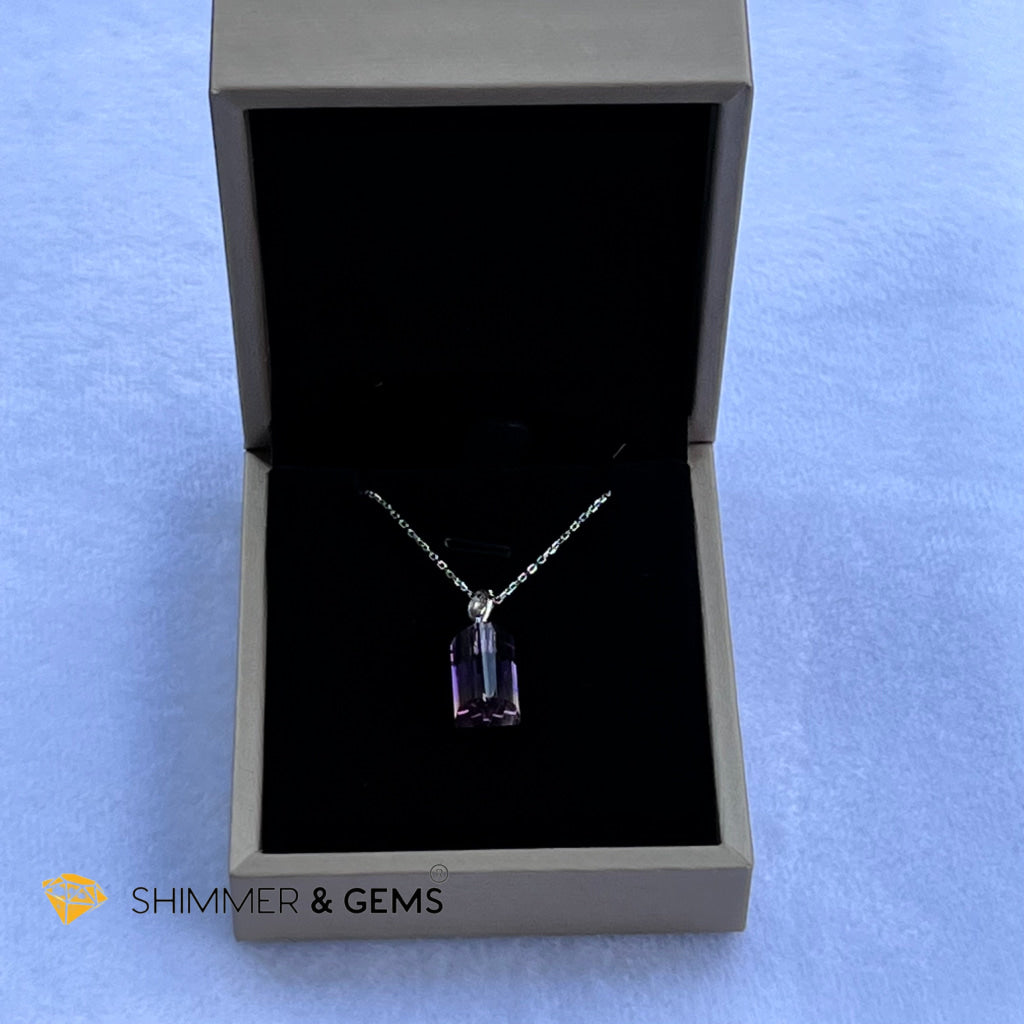 Ametrine Tube Pendant 925 Silver (14Mm)