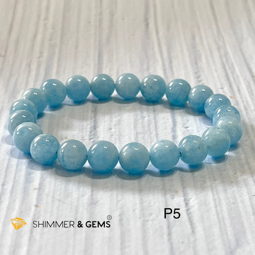Aquamarine 9Mm Bracelets (Aa Grade) Photo 5 (6.5)
