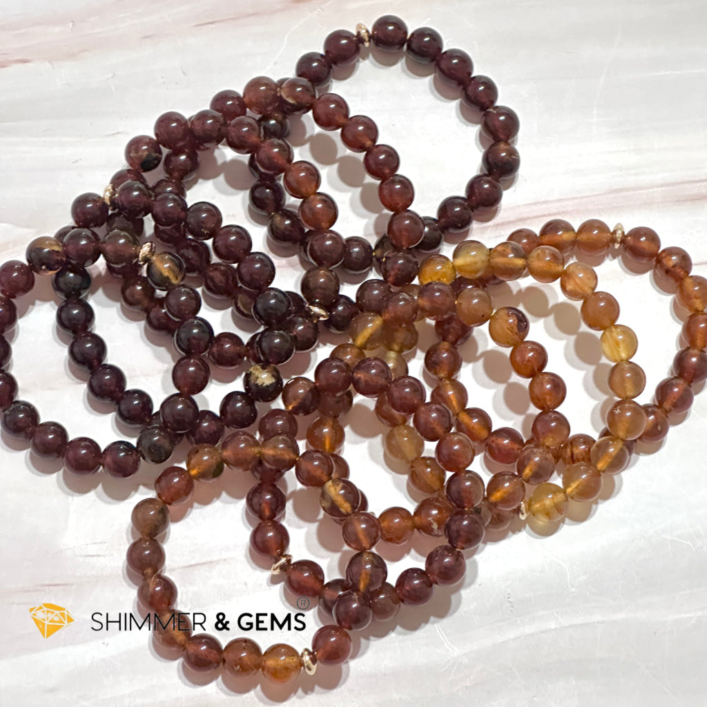 Blue Amber 10Mm Bracelet With 14K Gold Filled Bead