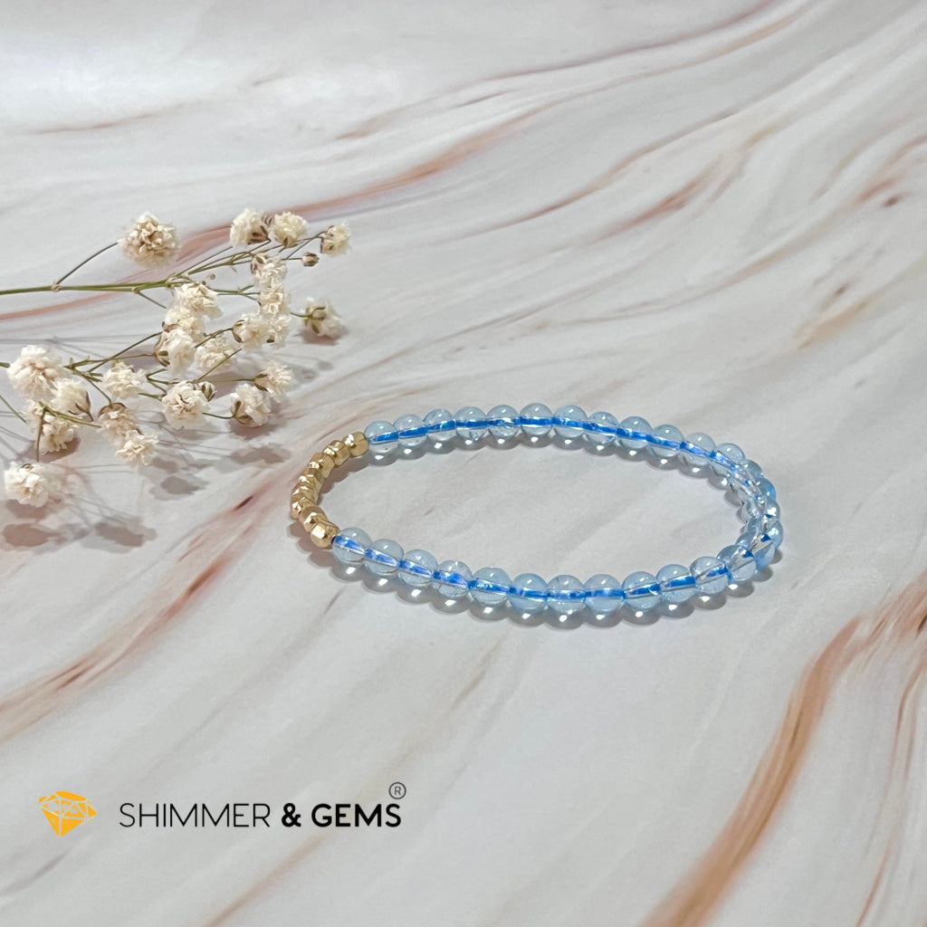 Blue Topaz Fortune 8 Bracelet (5.5Mm)