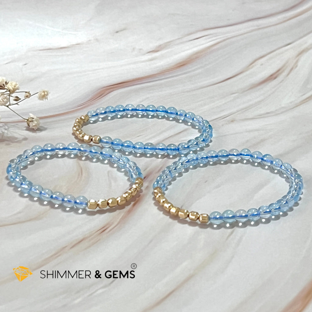 Blue Topaz Fortune 8 Bracelet (5.5Mm)