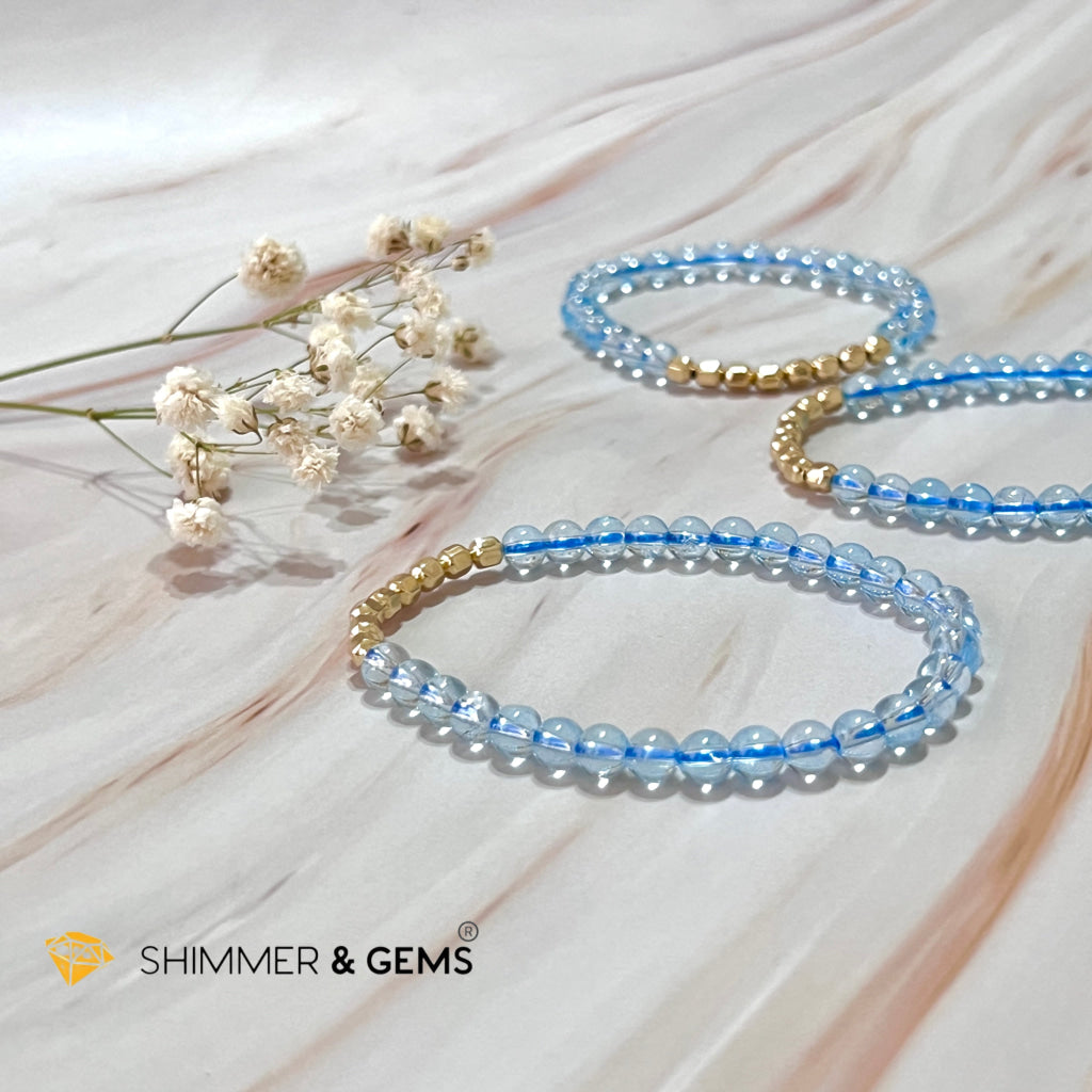 Blue Topaz Fortune 8 Bracelet (5.5Mm)