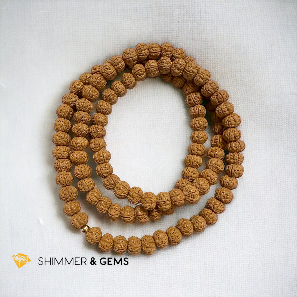 Bodhi Seeds Rudrashka 108 Beads Necklace 8mm