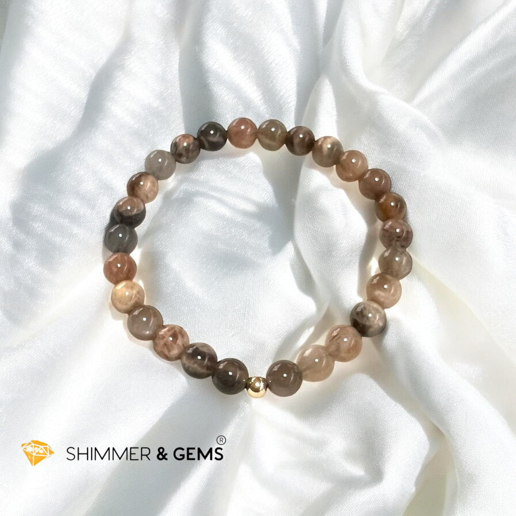 Brown Black Moonstone 6mm (Mystical Wisdom) pre-coded, attuned