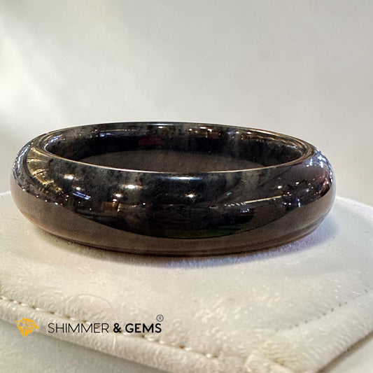 Burma Jadeite Type A Bangle (Midnight Black) 58mm Code 14
