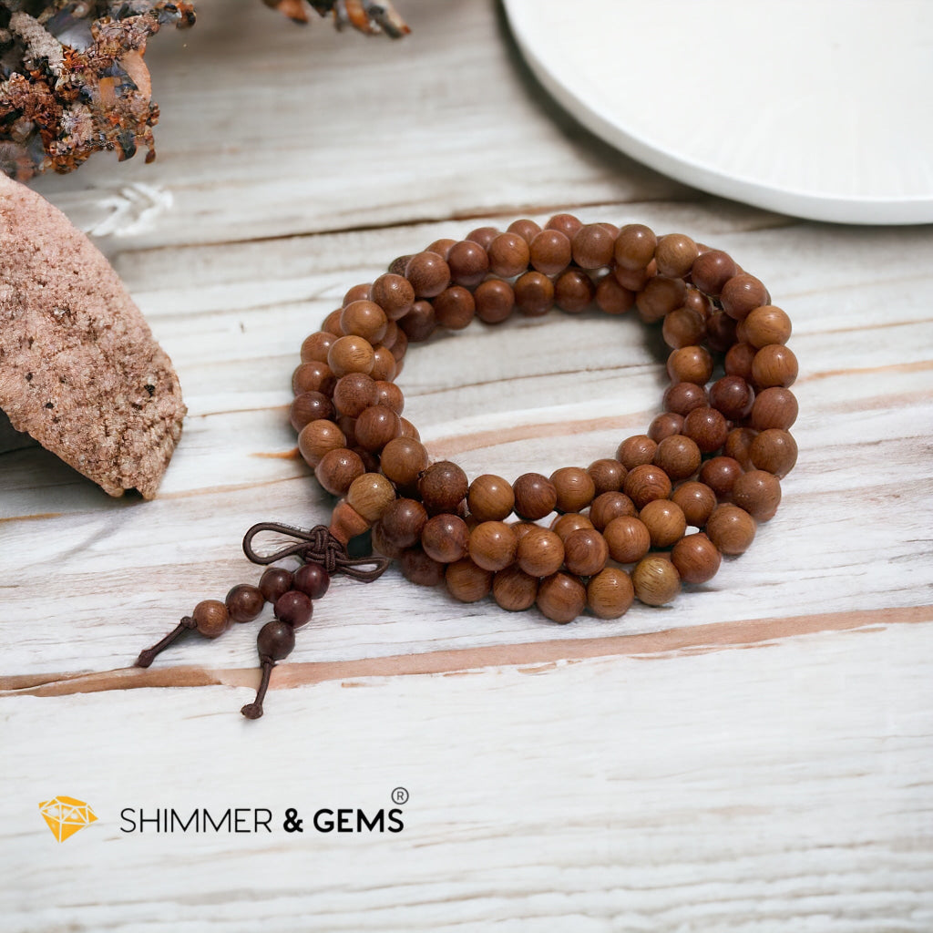 Burmese Rosewood 108 Mala Beads (Myanmar)