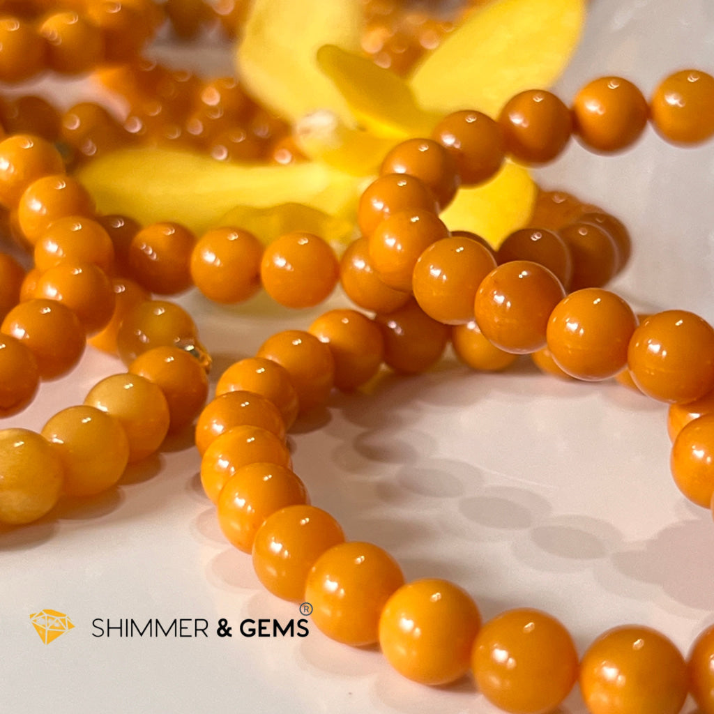 Butter Amber 6Mm Healing Bracelet With 14K Gold Filled Bracelets