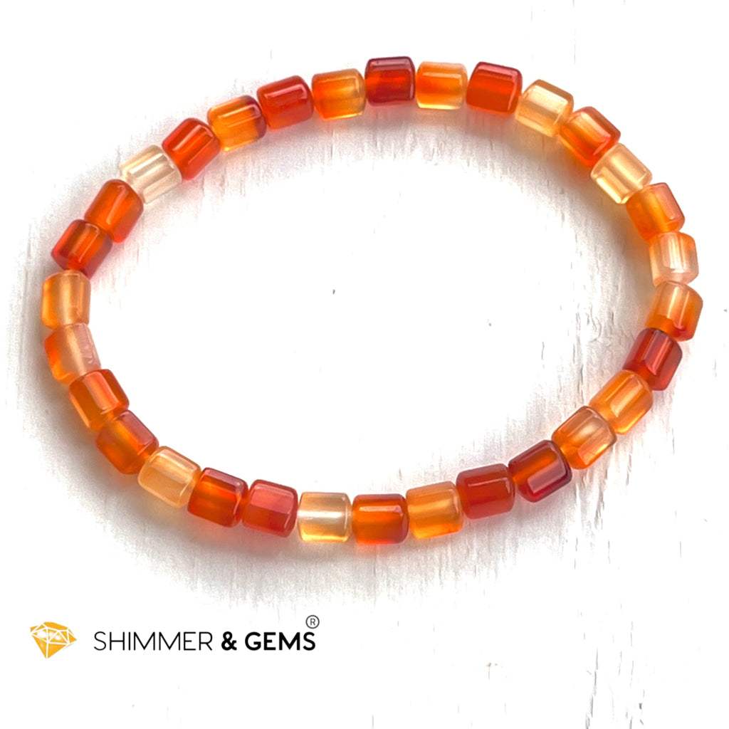 Carnelian 5Mm Tube Healing Bracelets With 14K Gold Filled