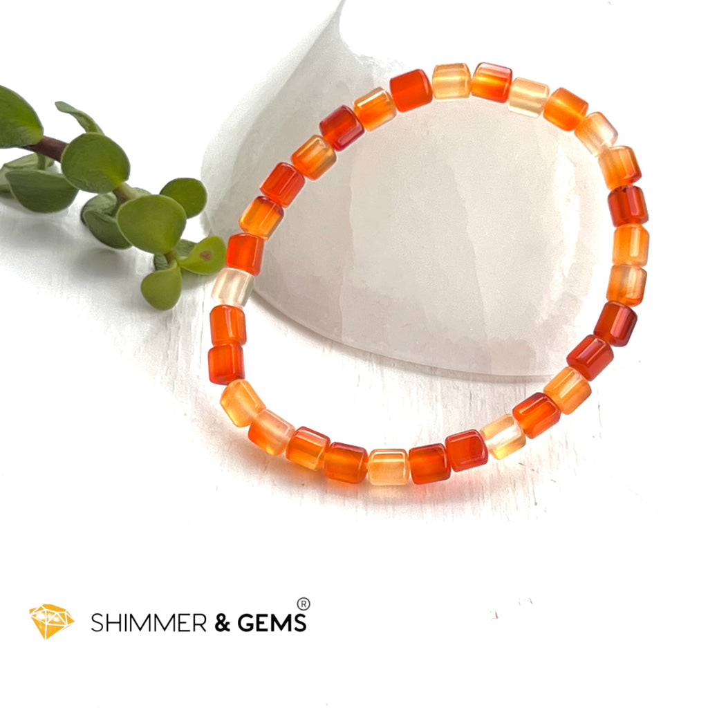 Carnelian 5Mm Tube Healing Bracelets With 14K Gold Filled