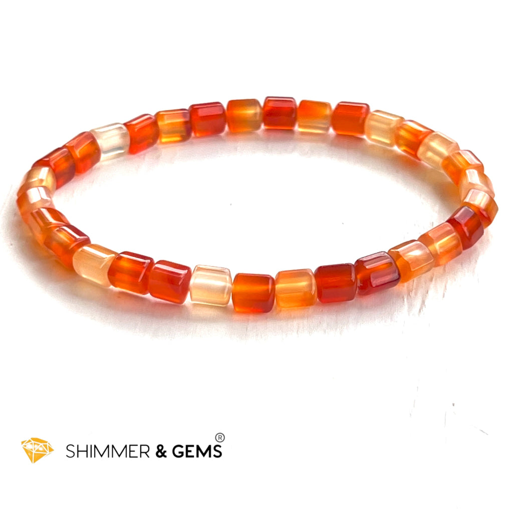 Carnelian 5Mm Tube Healing Bracelets With 14K Gold Filled