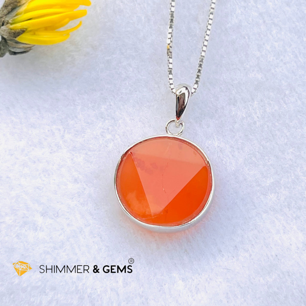 Star Of David Carnelian Pendants 925 Silver (Motivation & Creativity) Charms