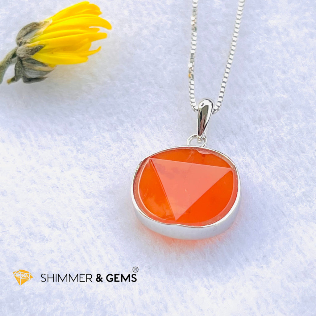 Star Of David Carnelian Pendants 925 Silver (Motivation & Creativity) Charms