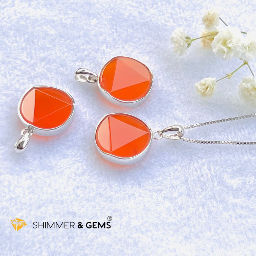 Star Of David Carnelian Pendants 925 Silver (Motivation & Creativity) Charms