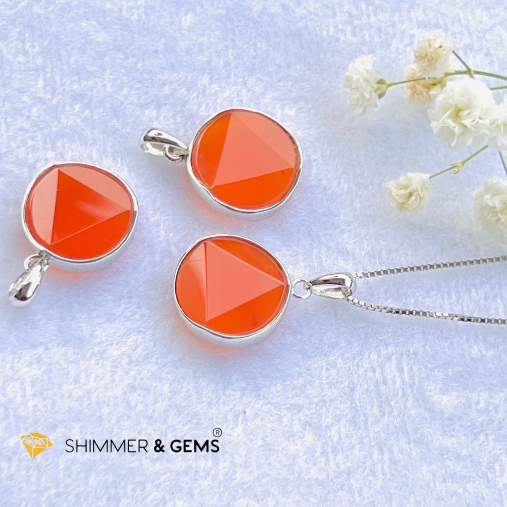 Star Of David Carnelian Pendants 925 Silver (Motivation & Creativity) Charms