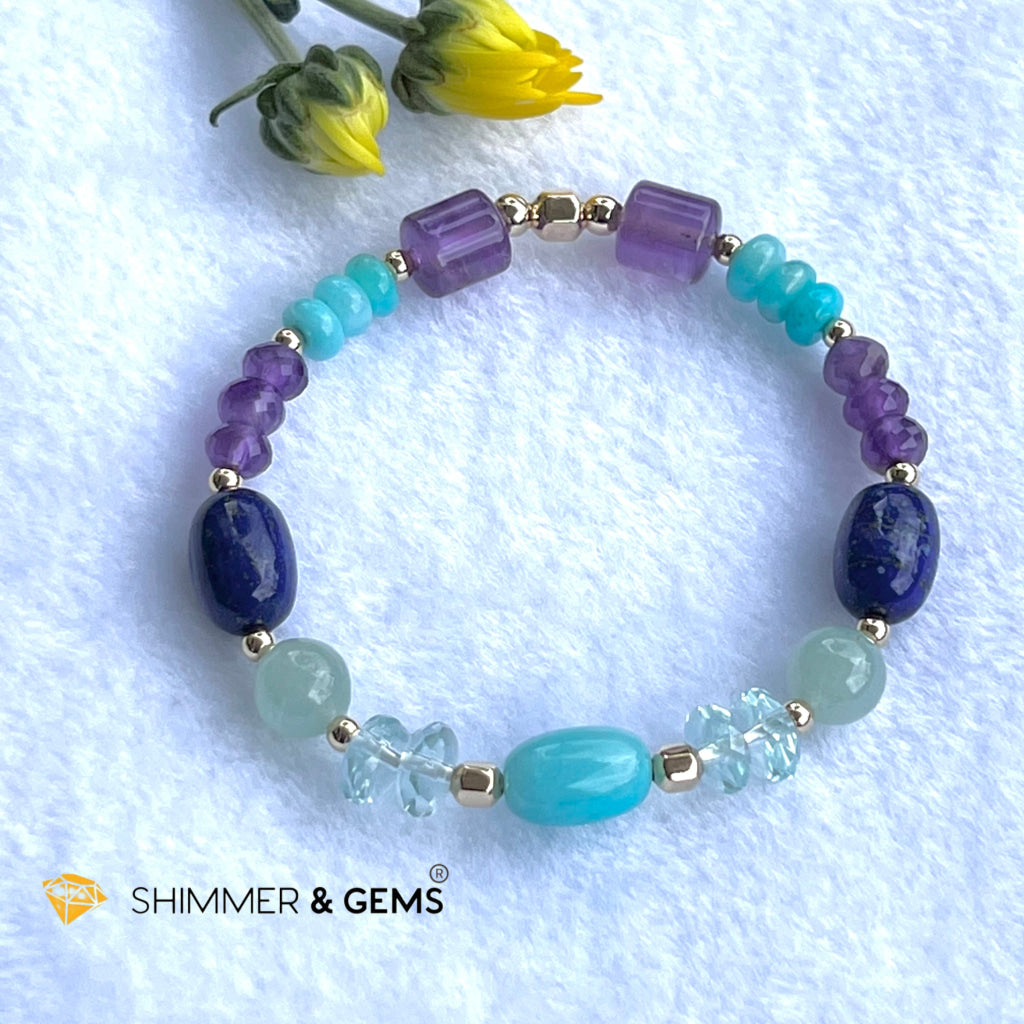 Chakra Activator Series: Higher Matrix Bracelet With 14K Gold Filled (Communication Clarity & Divine