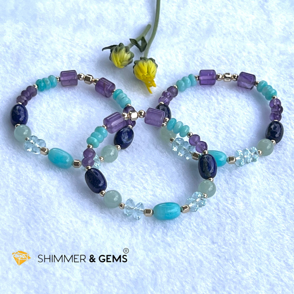 Chakra Activator Series: Higher Matrix Bracelet With 14K Gold Filled (Communication Clarity & Divine