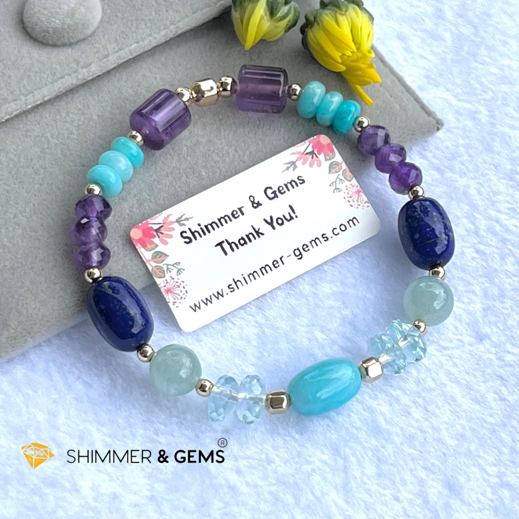Chakra Activator Series: Higher Matrix Bracelet With 14K Gold Filled (Communication Clarity & Divine