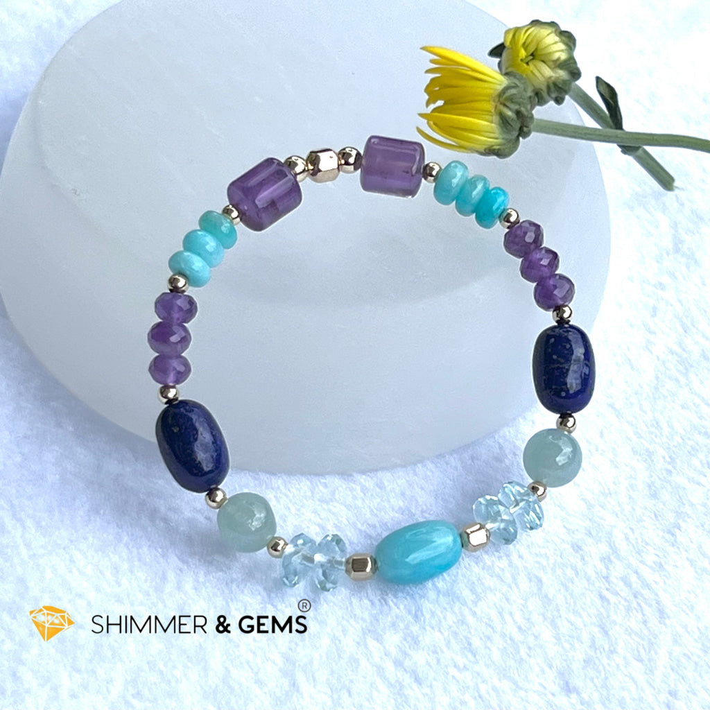 Chakra Activator Series: Higher Matrix Bracelet With 14K Gold Filled (Communication Clarity & Divine