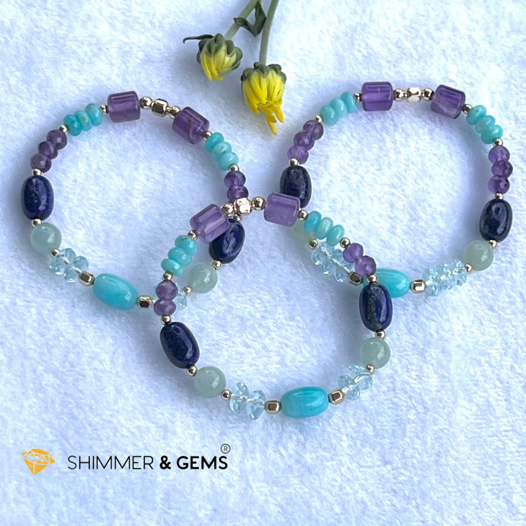 Chakra Activator Series: Higher Matrix Bracelet With 14K Gold Filled (Communication Clarity & Divine