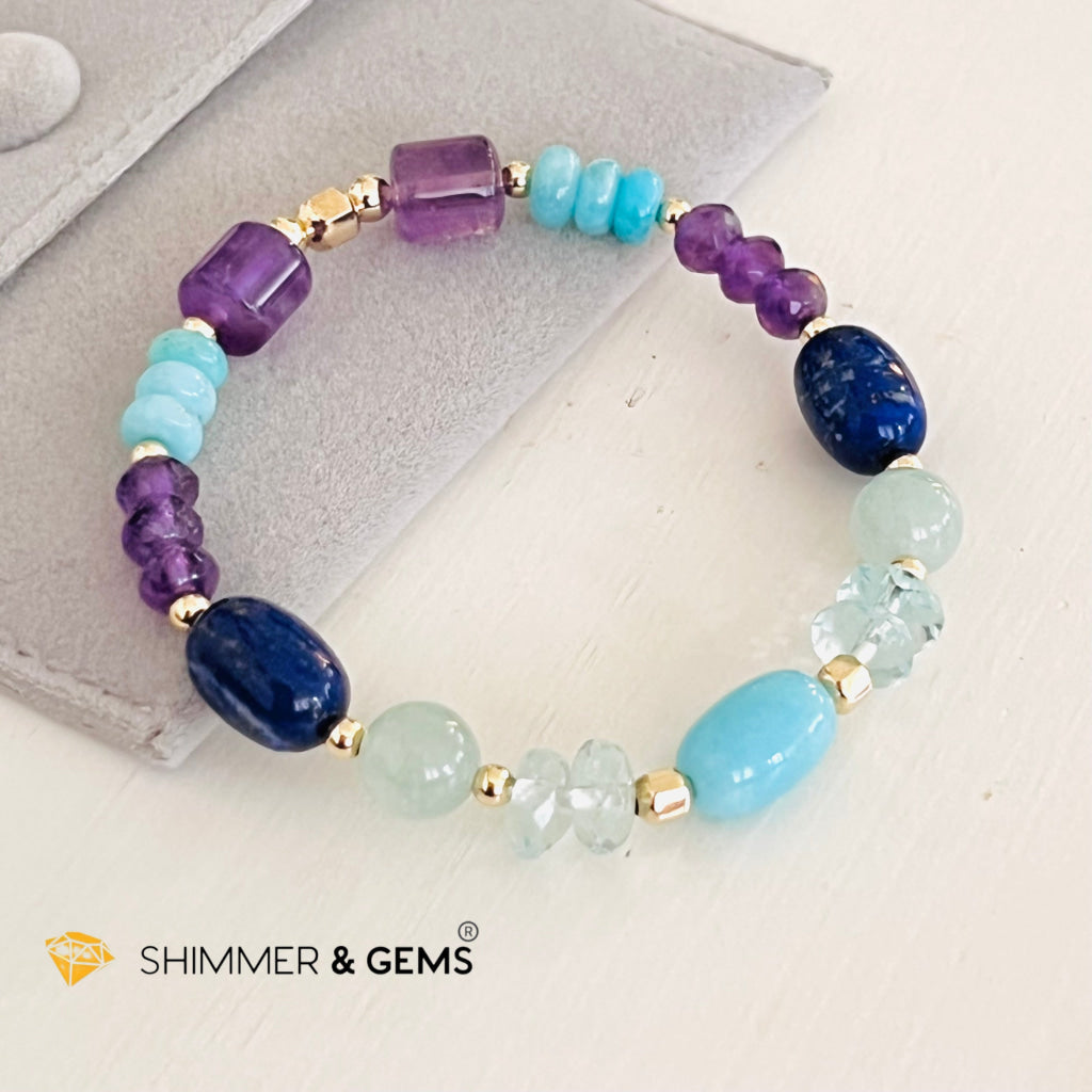 Chakra Activator Series: Higher Matrix Bracelet With 14K Gold Filled (Communication Clarity & Divine