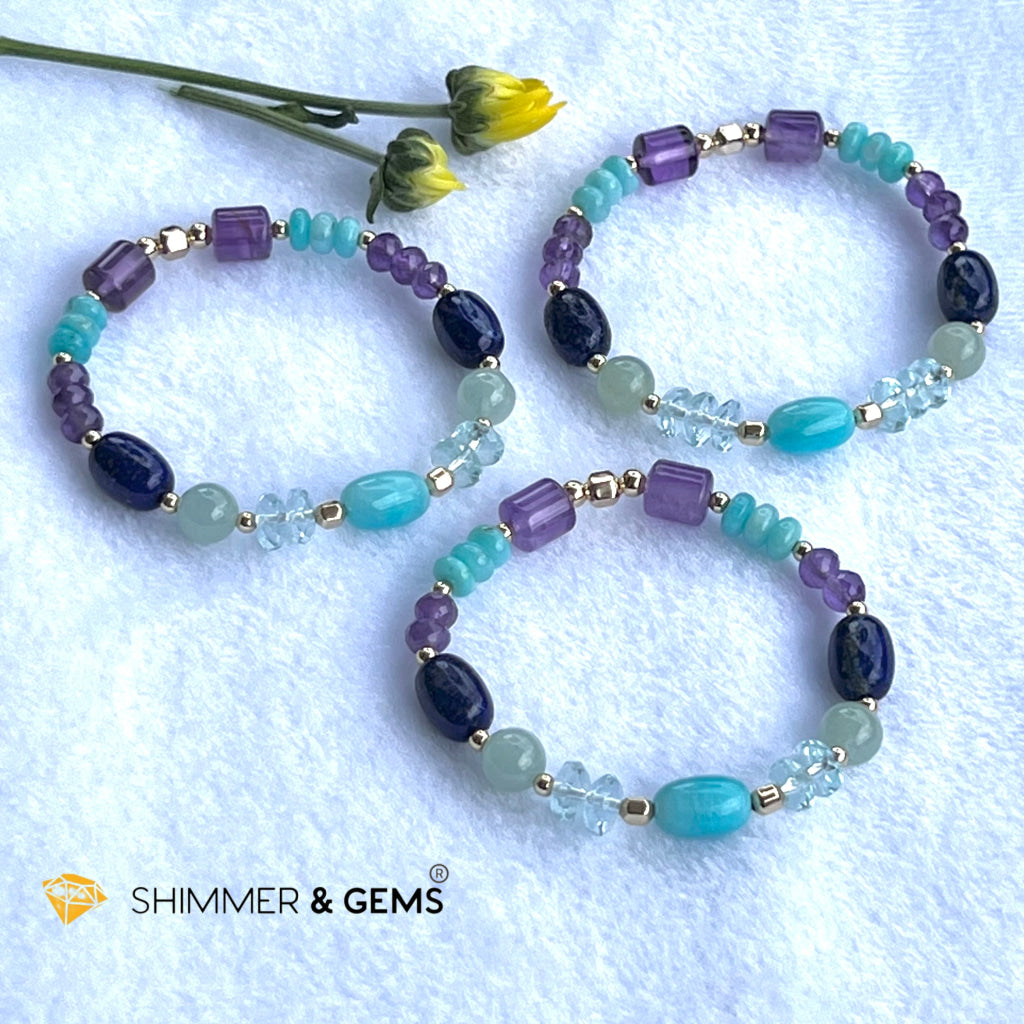 Chakra Activator Series: Higher Matrix Bracelet With 14K Gold Filled (Communication Clarity & Divine