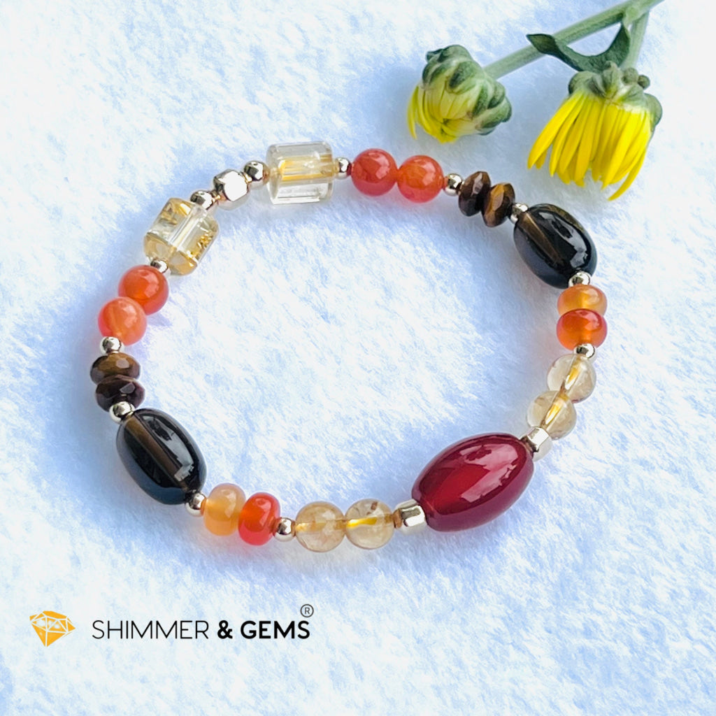 Chakra Activator Series-Lower Balancer Bracelet With 14K Gold Filled (Stability Passion Confidence &