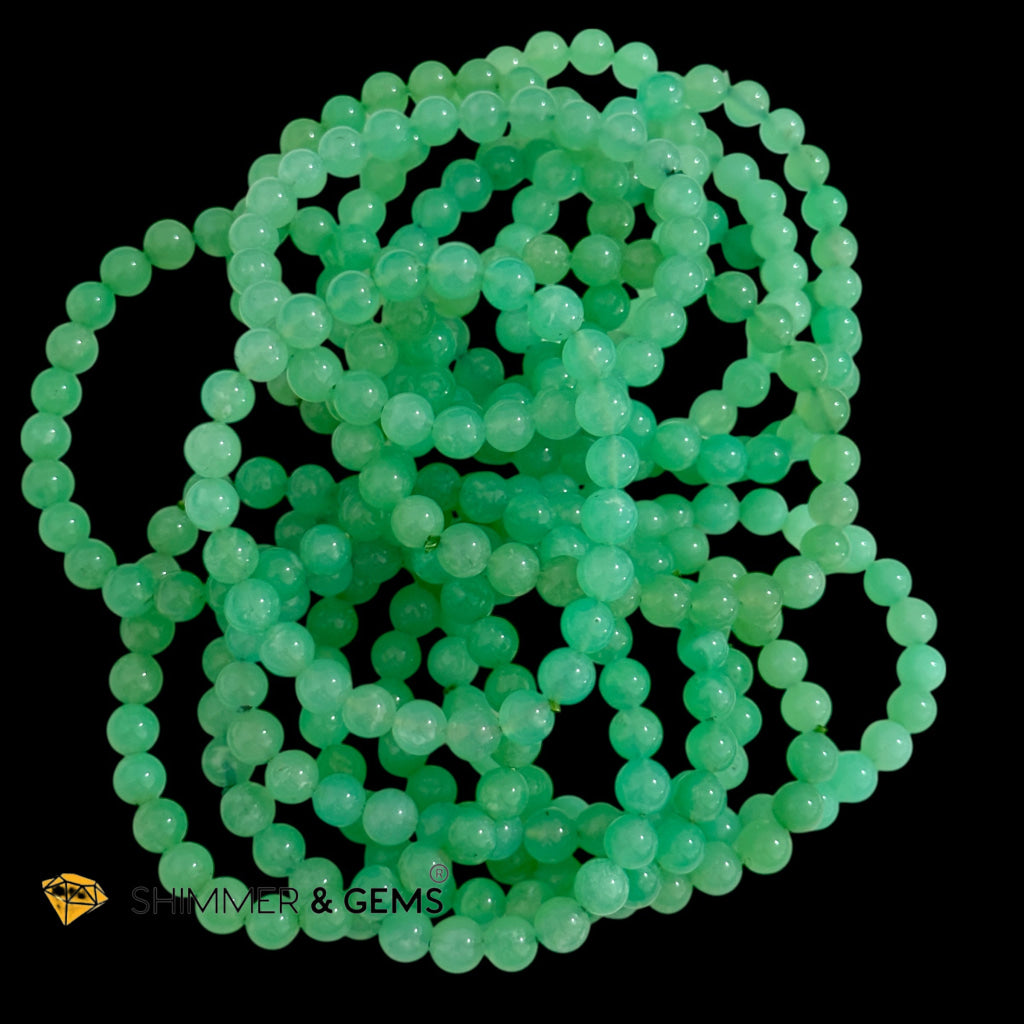 Chrysoprase Premium Top Grade 7mm Bracelet (Encoded & Attuned) Super Lucky Stone 🍀