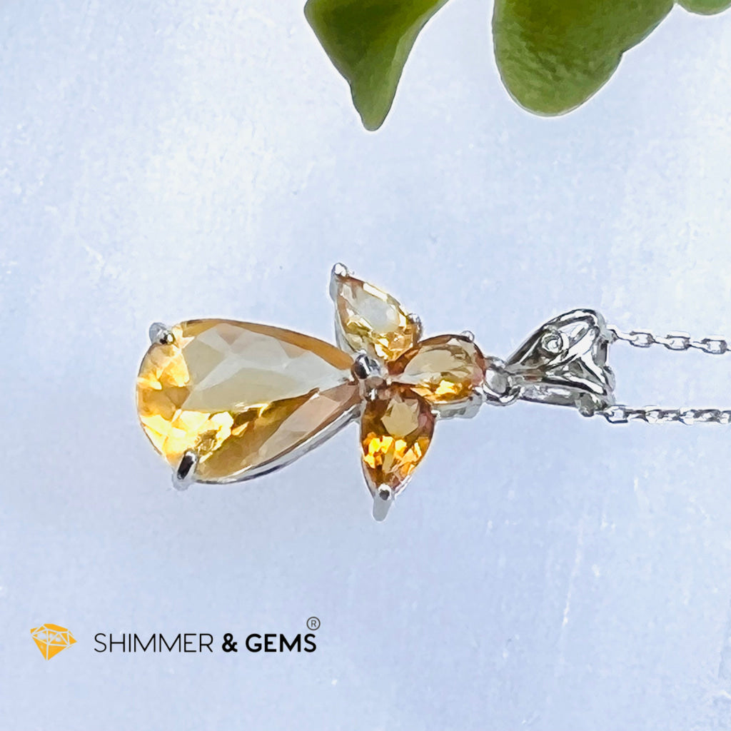 Citrine Angel Pendant In 925 Silver (Wealth Angel) Charms & Pendants