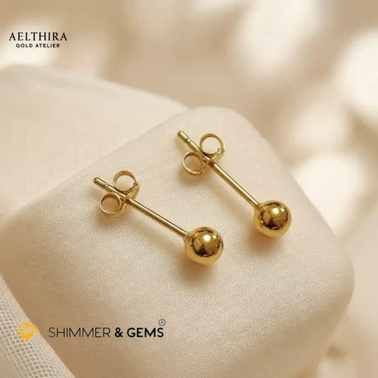 Classic Ball Stud 14K Gold Filled Earrings (4mm) 4mm Earrings