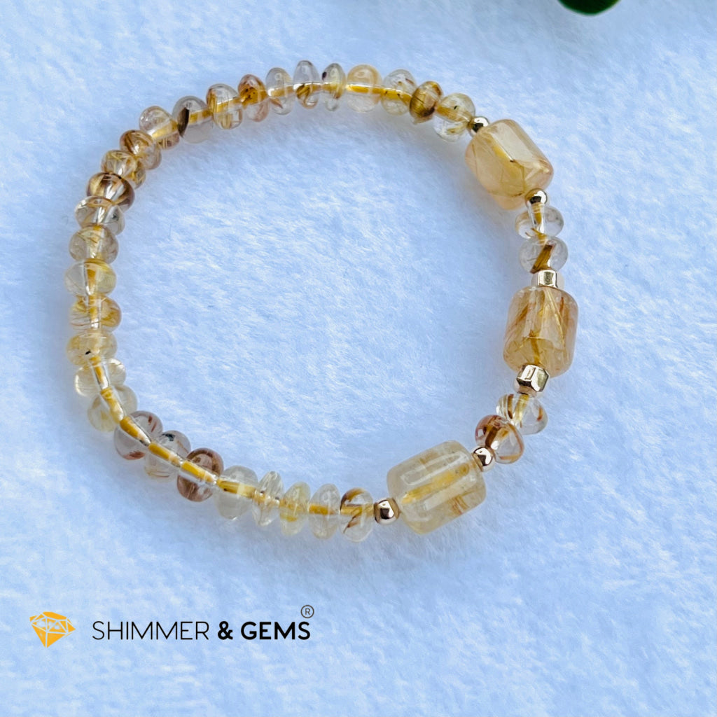 Elegance Golden Rutilated Bracelet (Good Luck) Bracelets