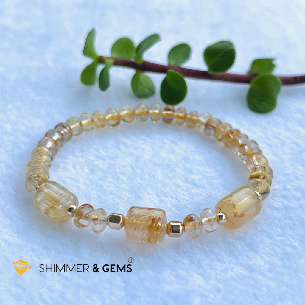 Elegance Golden Rutilated Bracelet (Good Luck) Bracelets