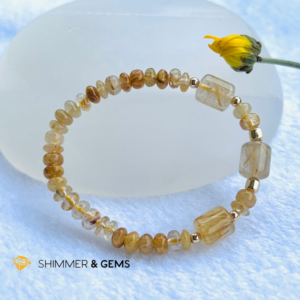 Elegance Golden Rutilated Bracelet (Good Luck) Bracelets