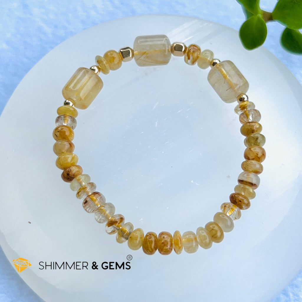 Elegance Golden Rutilated Bracelet (Good Luck) Bracelets