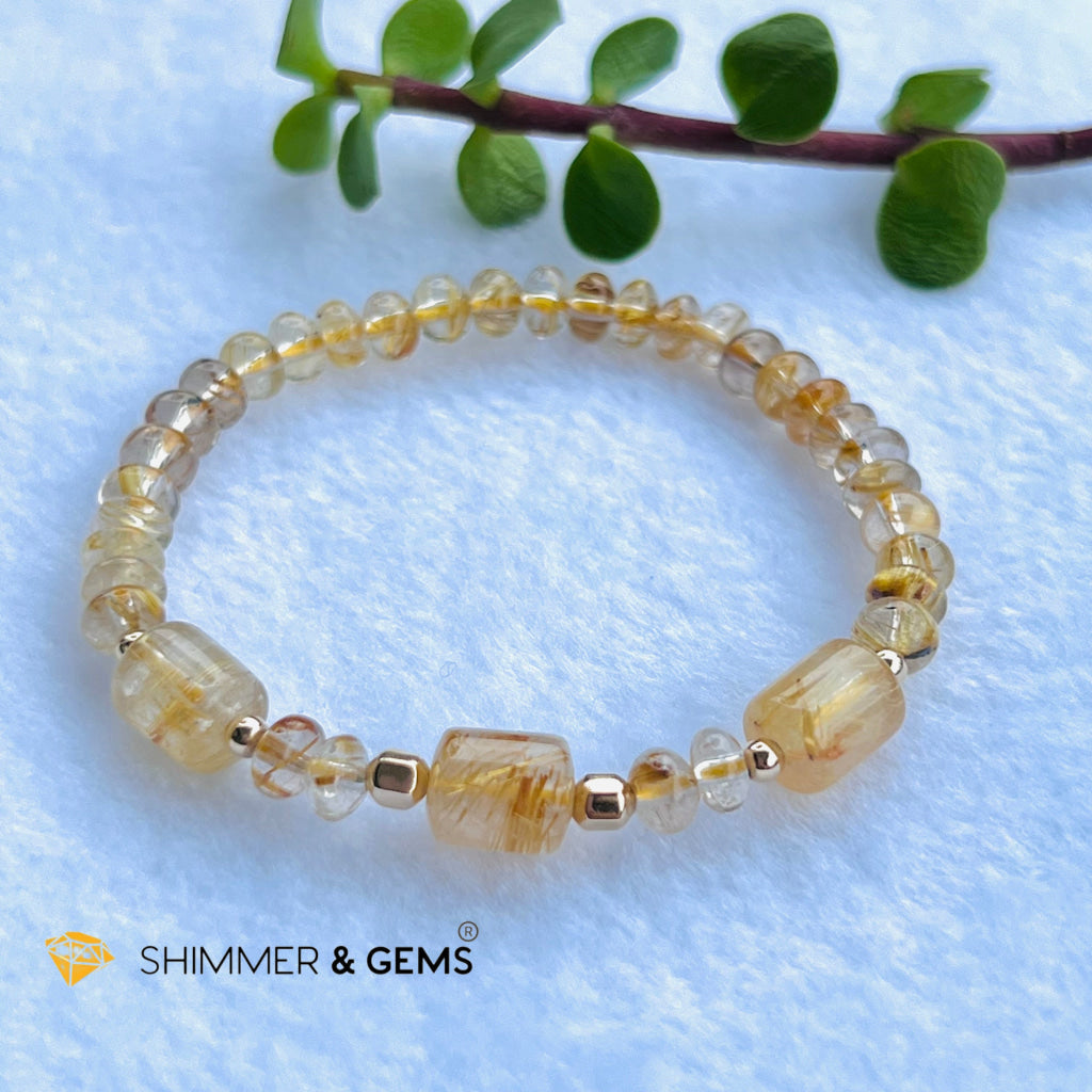 Elegance Golden Rutilated Bracelet (Good Luck) Bracelets