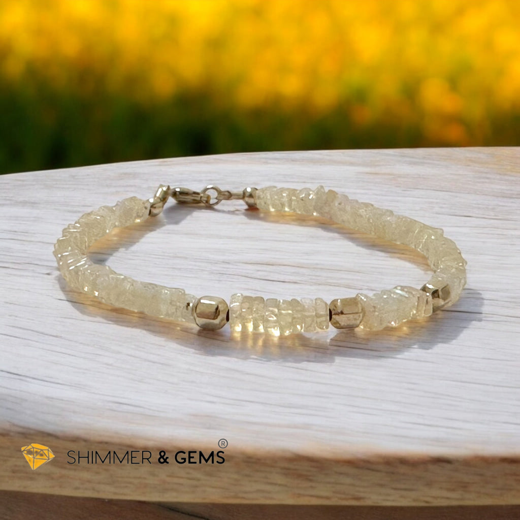 Ethiopian Opal Rondelle 3x4mm Bracelet with Gold-Filled Clasp and Beads (AAA Grade) Premium