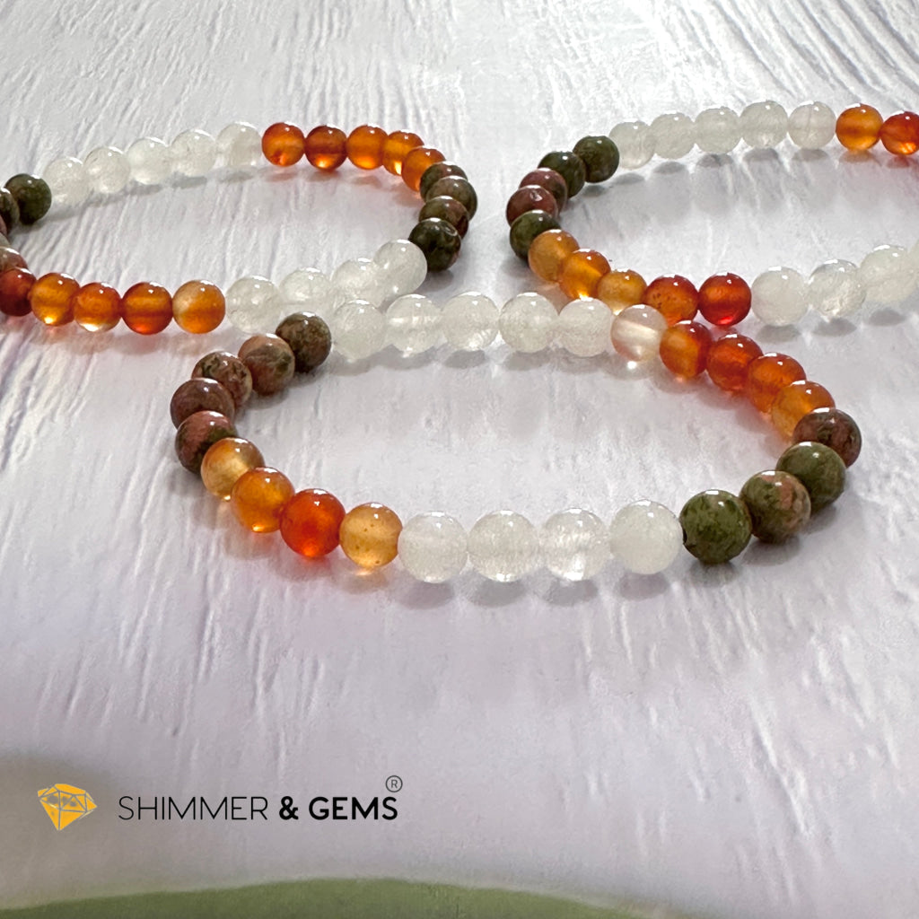 Fertility & Growth Remedy Bracelet (Moonstone, Unakite, Carnelian 6mm)