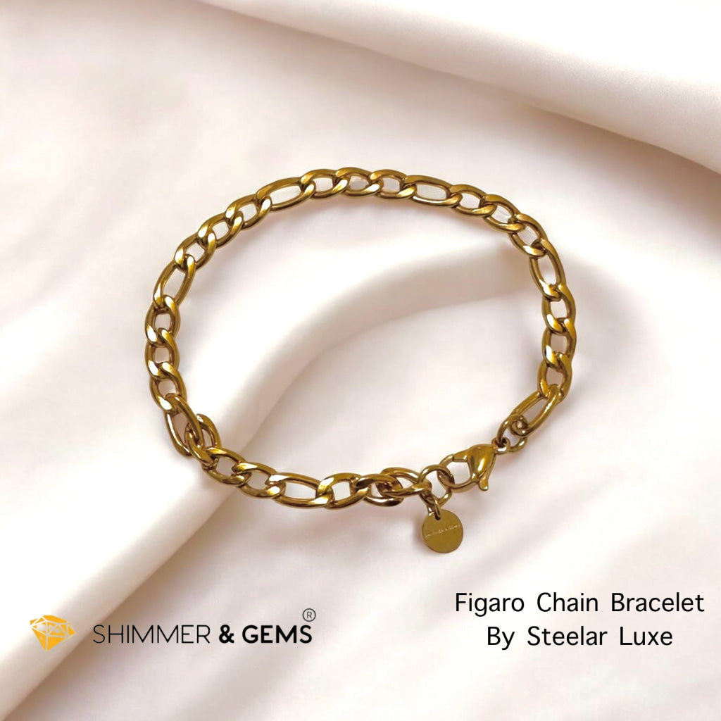 Figaro Chain 5mm Bracelet – Steelar Luxe Collection (Stainless Steel)