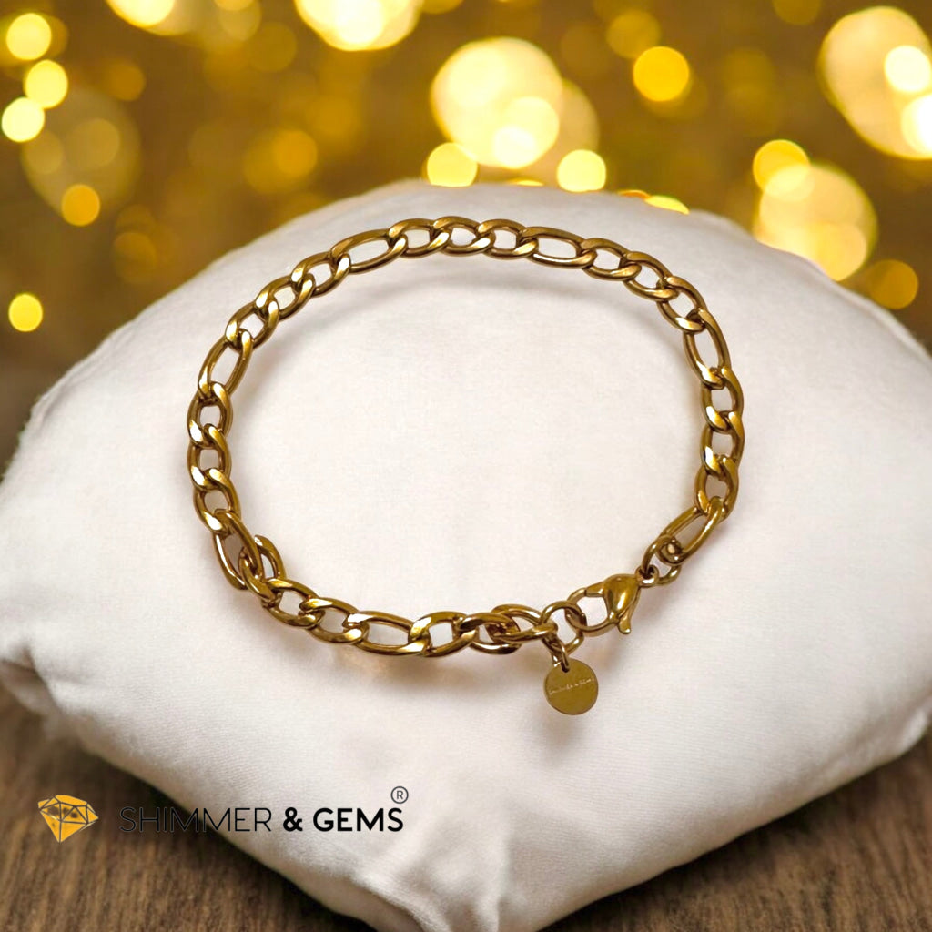 Figaro Chain 5mm Bracelet – Steelar Luxe Collection (Stainless Steel)
