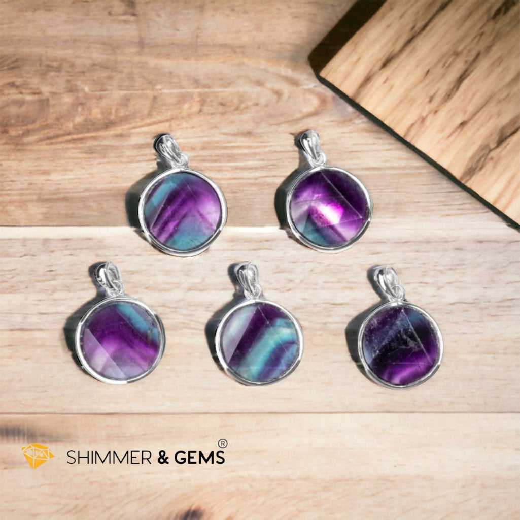 Fluorite Star of David Pendant 925 Silver (Immune Booster)