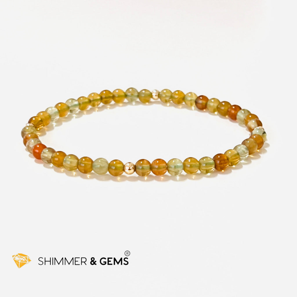 Green Apatite 4Mm Healing Bracelet With 14K Gold Filled 5.5 Bracelets