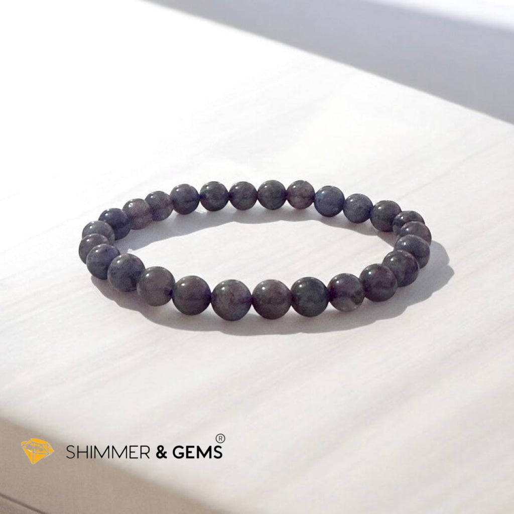 Iolite with Leklai Premium 7-8mm Bracelet (Detox • Debt Clearing • Magical Alchemy • Soul Cleansing) Sacred Technology Collection